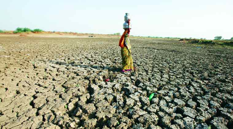Woman fetching water in India
