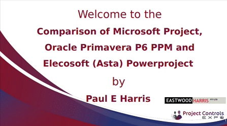 Comparison of Microsoft Project, Oracle Primavera P6 and Asta Powerproject
