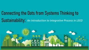 Connecting the Dots from Systems Thinking to Sustainability: An Introduction to Integrative Process in LEED